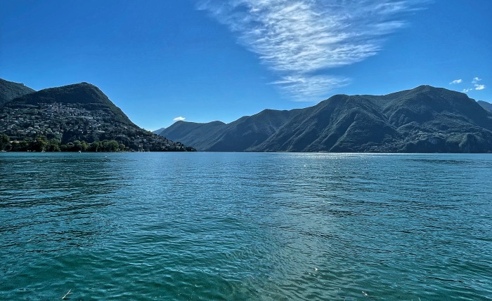 Taking a Pedalo on Lugano Lake