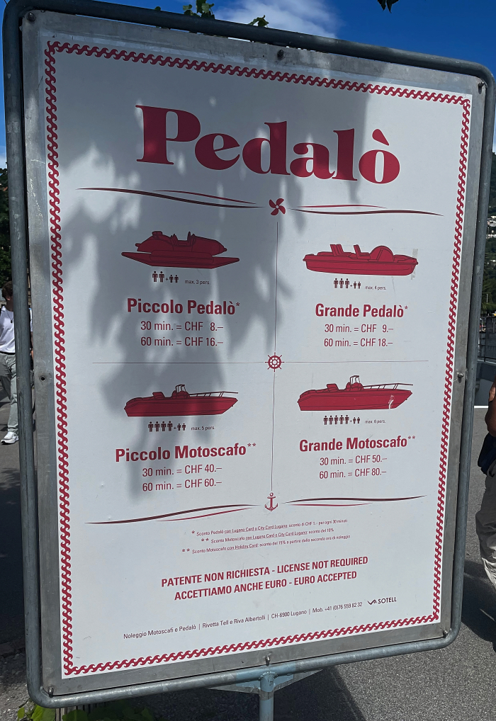 Pedalo Lugano