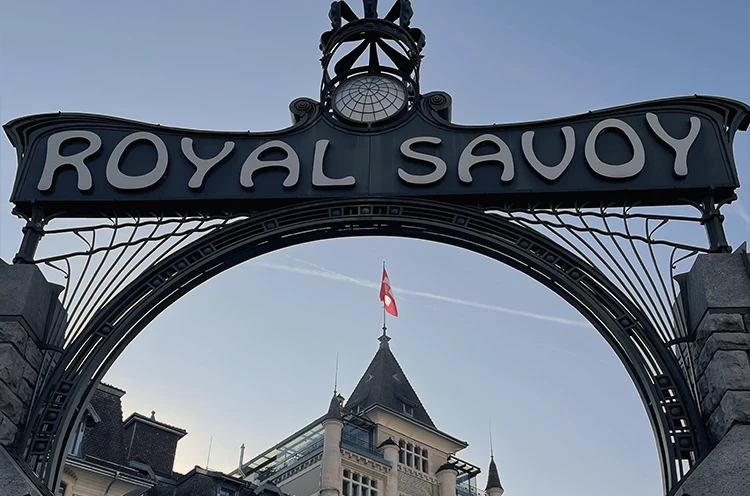Staying at the Royal Savoy hotel in Lausanne